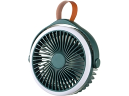 Ventilador De Teto Portátil Com Led, Bateria 2400mah, 4 Velocidades,