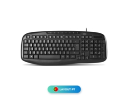 Teclado USB 1LIFE Kb:Flow Black