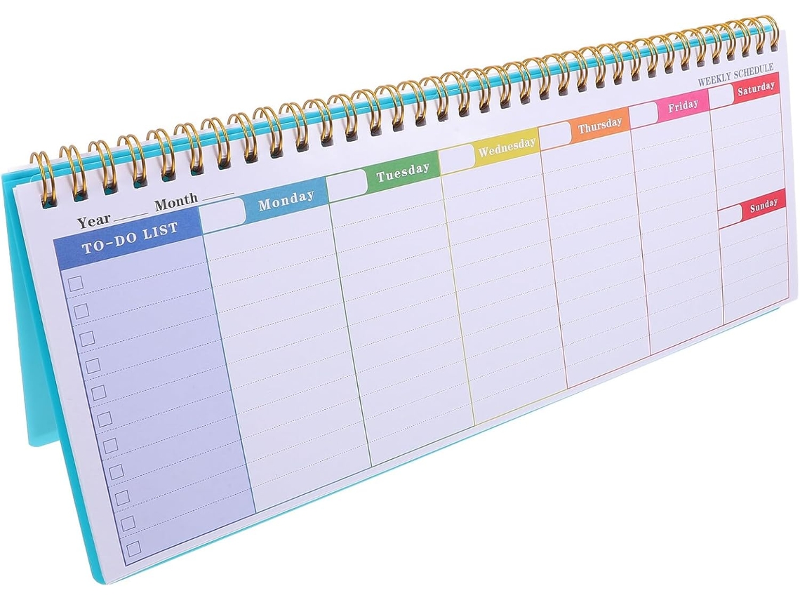 Bloco De Notas Planejador Semanal Portátil Verde, Planejador Diário Leve Para Casa, Escritório E Viagens Gokoco
