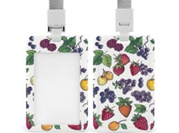 Porta Crachá Com Estampa De Frutas Vermelhas E Outros, Personalizável E A Prova D Água, Ideal Oficial De