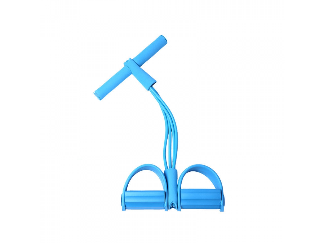 Faixa de Resistência com Pedal 6 Tubos para Abdominais AQUAFORGE