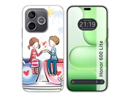 Capa Tumundosmartphone De Silicone Para Honor 600 Lite 5g Design De Café Com Desenho Animado