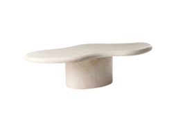 Mesa De Centro Beliani Conza De Mgo Creme 120x57x34