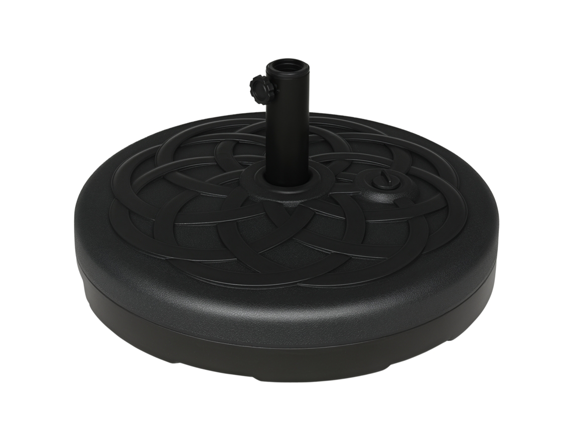 Base de Guarda Sol, Pode Ser Preenchida com Água e Areia, Ø 56cm, 30,5h Preto | S/MARCA