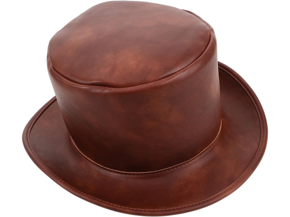 Cartola Steampunk Em Couro Sintético - Para Uso Prático E Funcional
