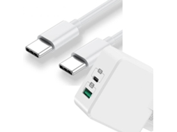 Carregador + Cabo PHONESHIELD Fast Charge para Samsung S20 Plus (USB/USB-C, PD 3.0 PPS - 30 W - 2 m - Branco)
