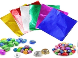 Sacos de papel Lurelia, de alumínio, coloridos, para alimentos e lanches.