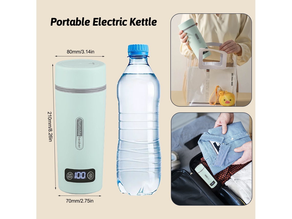 Nova Line chaleira Elétrica Portátil 350ml Anti vazamento 4 Predefinições de Temperatura para Viagem Trabalho
