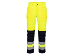 Calças De Alta Visibilidade Com Painéis De Malha | Trabalho Ventilado Amarillo/marino / 34