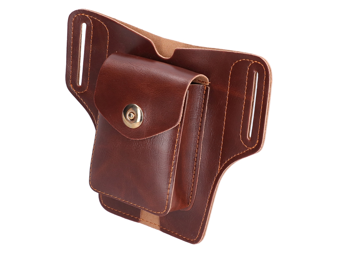 Capa prática e elegante para celular e cigarro em PU macio.