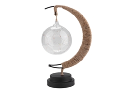 Laxiscreed Globo De Vidro Com Lua De Ferro Para Decoração E Luz Noturna Led Com Fio De Cobre