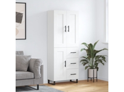 Vidaxl Armário Alto 69,5x34x180 Cm Derivados De Madeira Branco