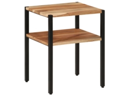 Vidaxl Mesa De Apoio 35x35x45 Cm Madeira De Acácia Maciça E Ferro