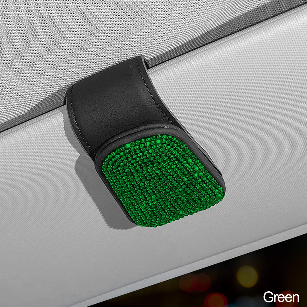 Porta, Óculos de Sol com Strass e Cristais para Carro, com Clipe, Cartões e Bilhetes, Fivela, Acessórios Automotivos ~05167 AQUAFORGE