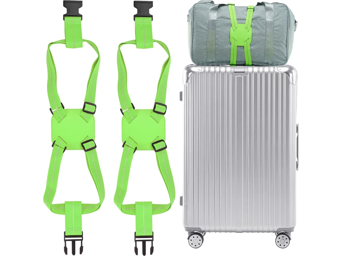 Lurelia Bolsa Bagagem, Resistente, Conjunto 2 Peças, Verde, 70cm, 240cm