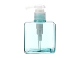 Garrafa Dispensadora De Loção Vazia 250ml Azul Translúcida, 1 Unidade, Frasco Quadrado Com Bomba Para Uso Em Casa Ou Viagem Rnemitery