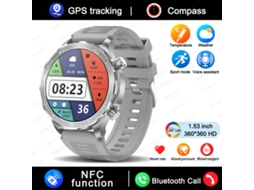 (cinza) Smartwatch Com Tela Hd De 1,53 Polegadas, Gps, Nfc E Capacidade De Fazer Chamadas.
