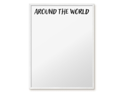 Magnetic Board Around The World For The Living Room Espelharte (60x80 Cm)