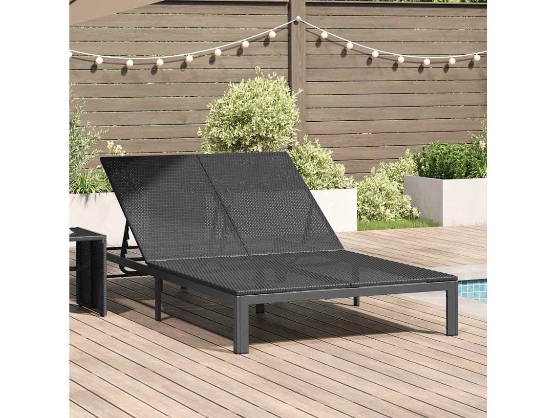 Vidaxl Cama De Sol Vime Pe Preto