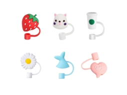 Tampas de Canudo de Silicone LAXISCREED 6pcs