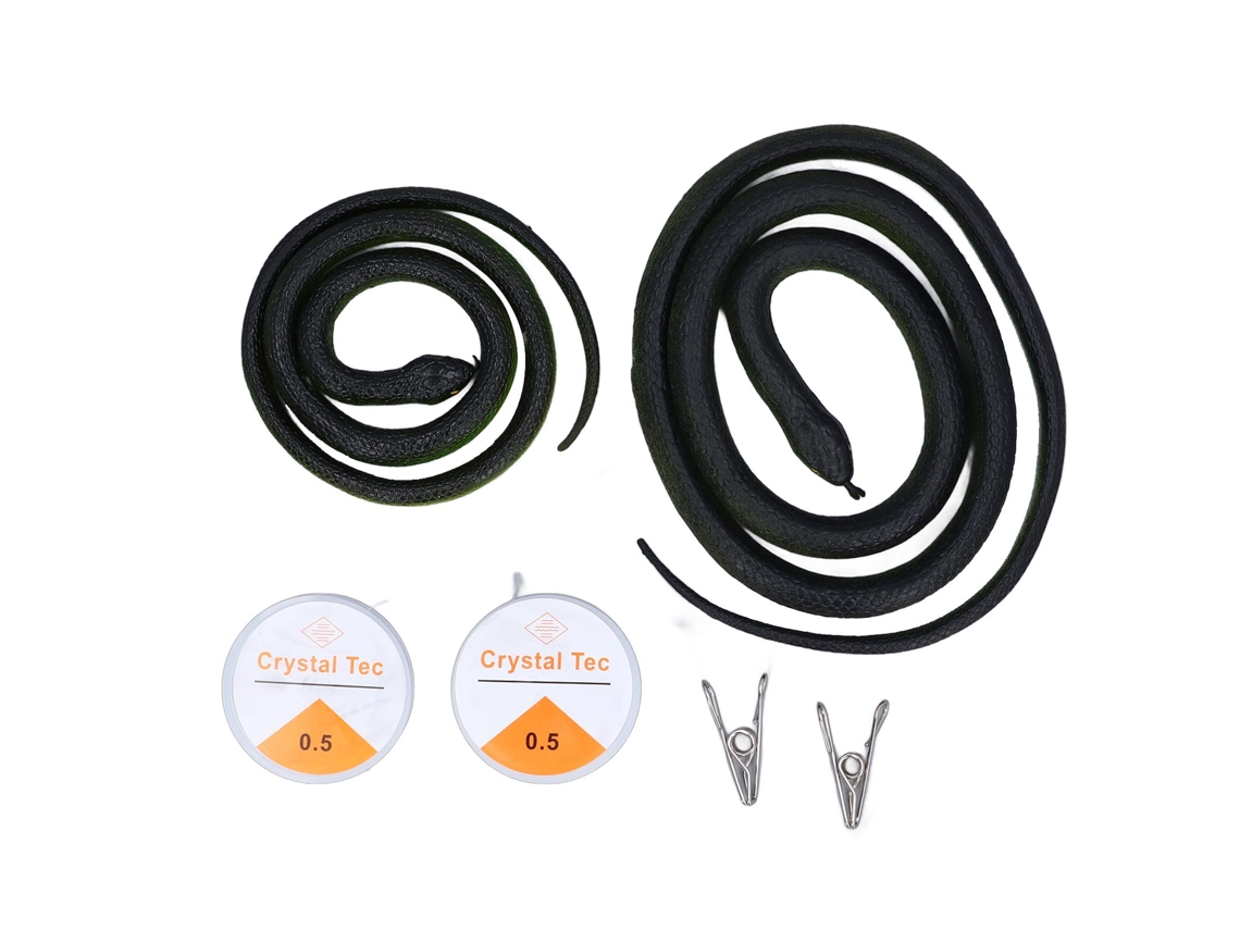 Primerox 2 Conjunto Brincadeira Cobra com Fiado e Clipe Lifelike Toy para Brincar com Amigos Presente