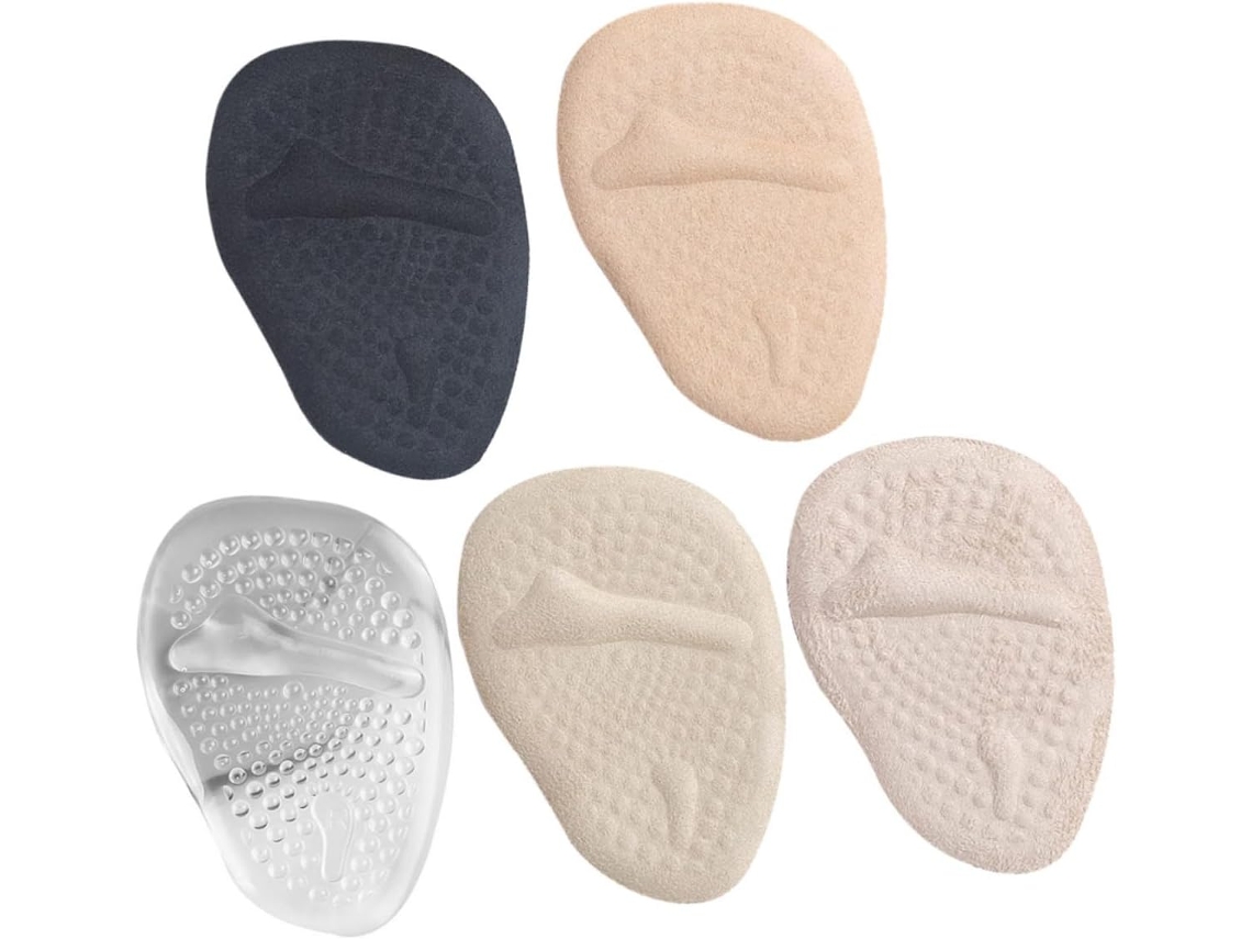 Pares De Palmilhas Gel Antiderrapantes, Com Absorção De Impacto, Tamanho Médio, Reutilizáveis, Em Tecido Respirável