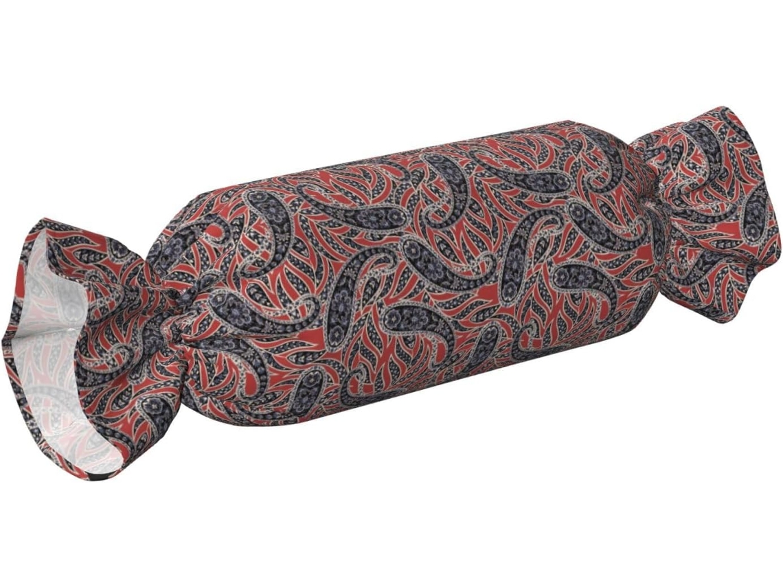Almofada de Viagem Redonda Macia e Confortável com Estampa Paisley Resistente Conforto Suporte Viagens Casa