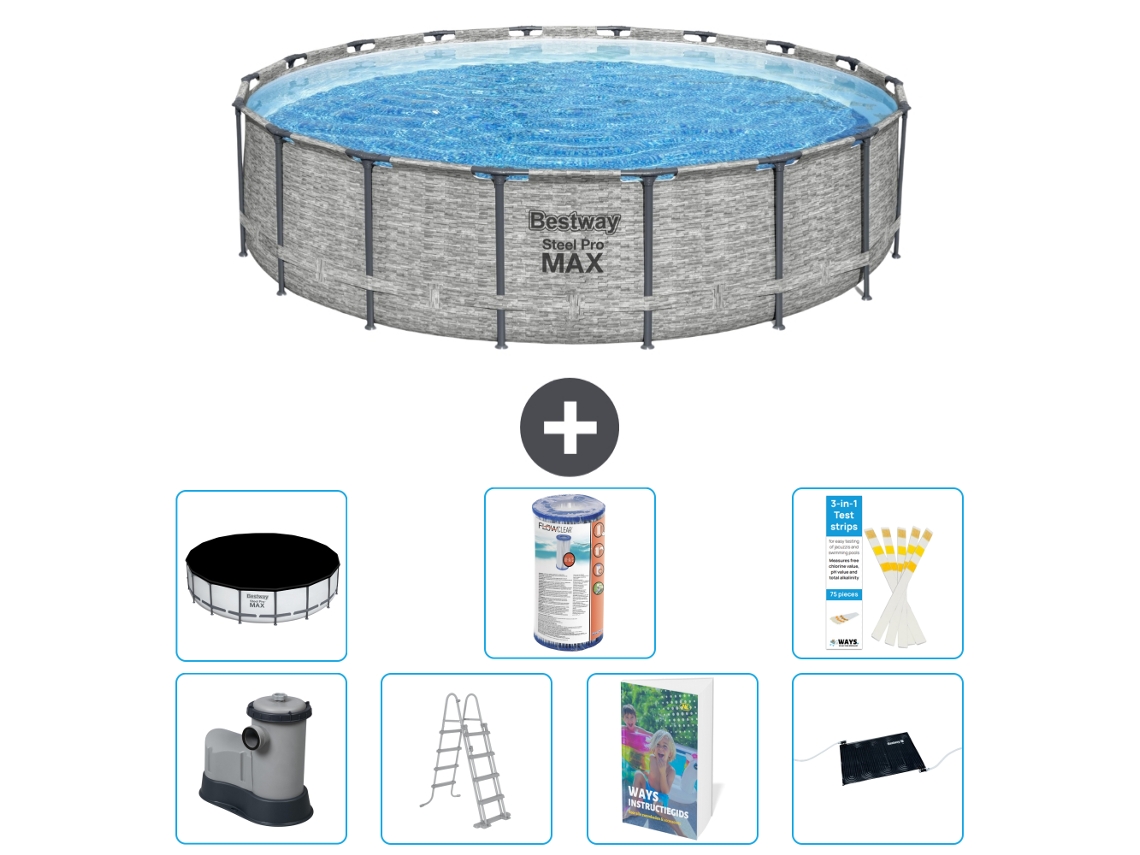 Bestway Piscina Bestway Steel Pro Max Redonda - 549x122 Cm - 8-peças S619