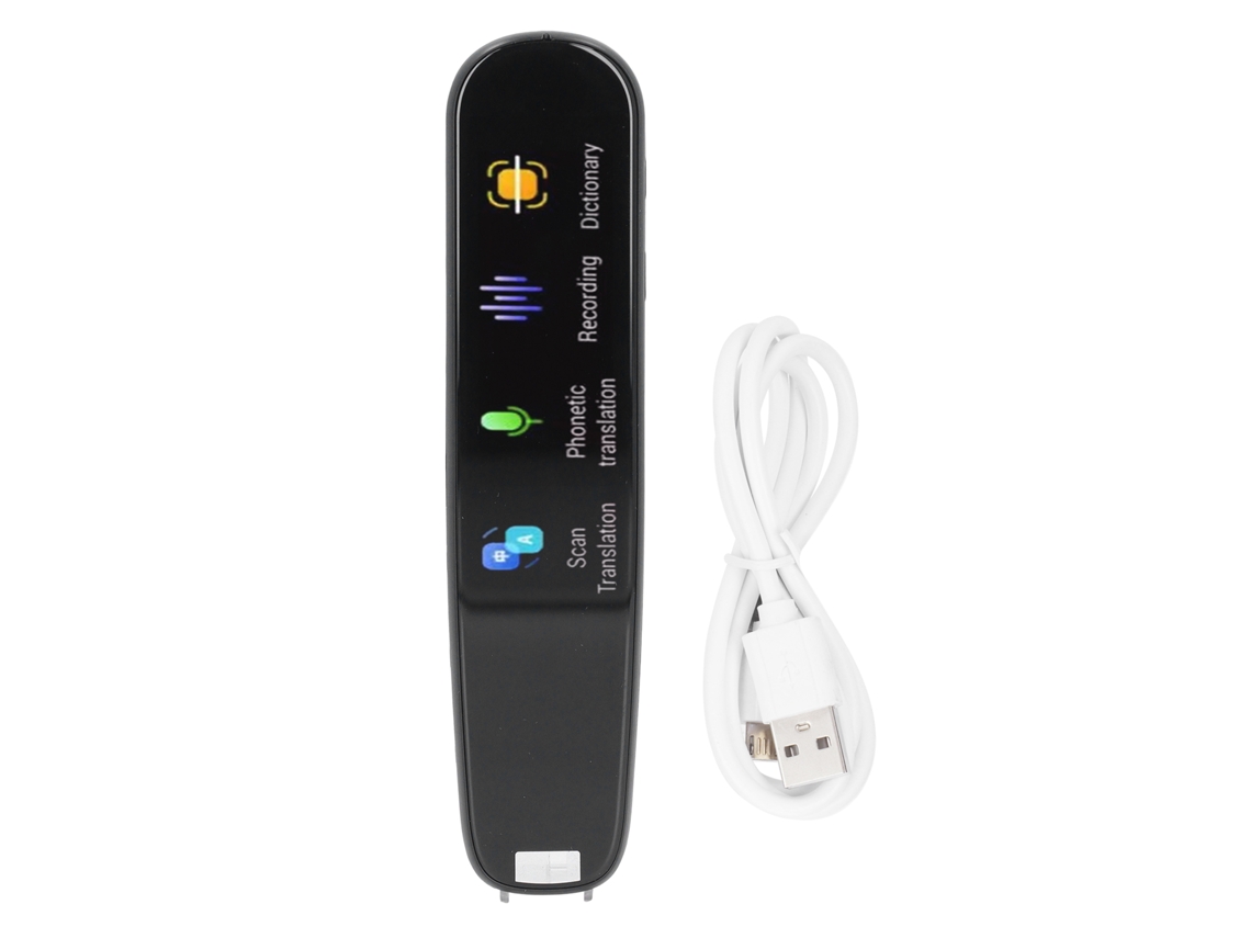 Caneta Tradutora Portátil Com Wifi Multilíngue Digital Dicionário Preta