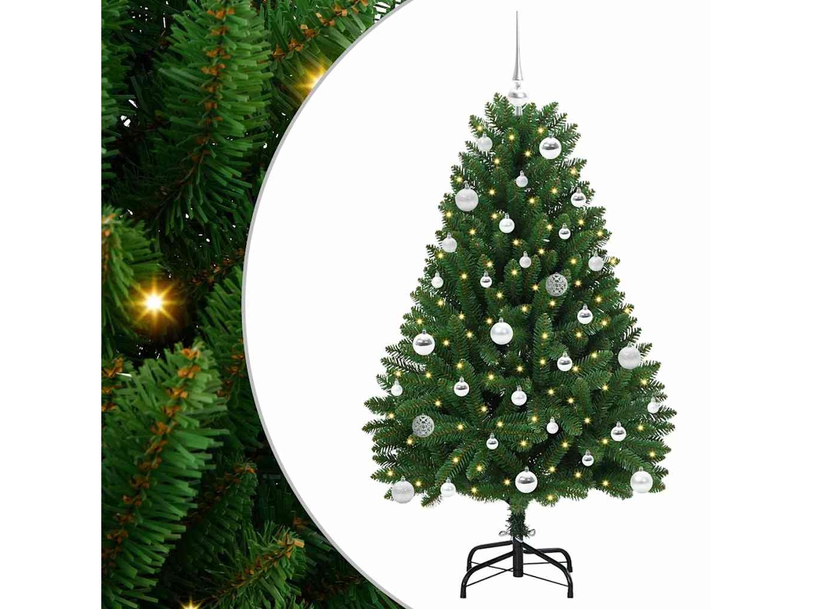 Árvore De Natal Artificial Articulada Com Base Vidaxl Verde Pvc (150 Cm)