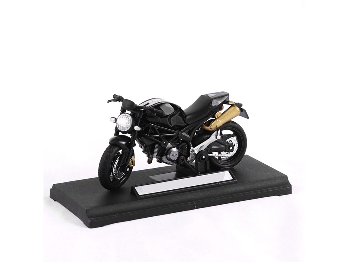 Mali modelo de Motocicleta de Liga com Recuo Brinquedo Educativo Portátil Simulação Preto