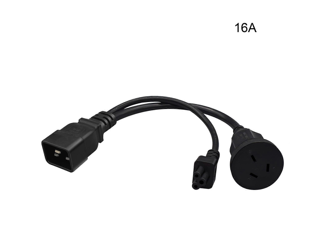 Adaptador C20 Macho Para C5 Au Fêmea, 3 Pinos, 16a, Cabo Em Y