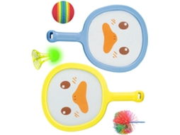 Conjunto infantil multiesportivo com raquetes e petecas SFUSHOS