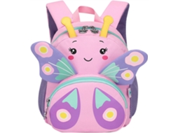 Mochila Pequena Para Meninas De 1 A 3 Anos, Estampa Borboletas Rosa.