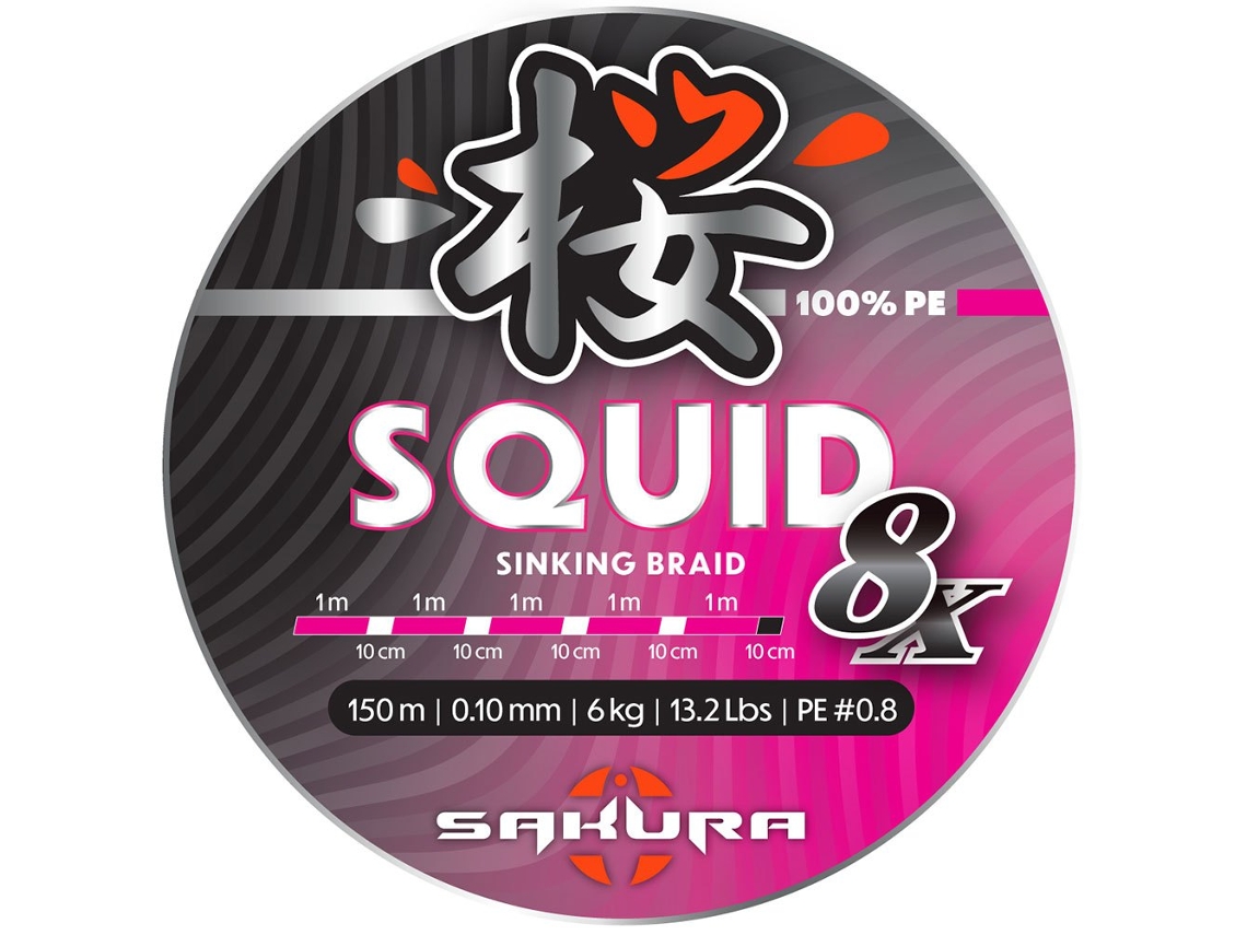 Trançado Squid 8 150 M Azul 0.100 Mmsakura
