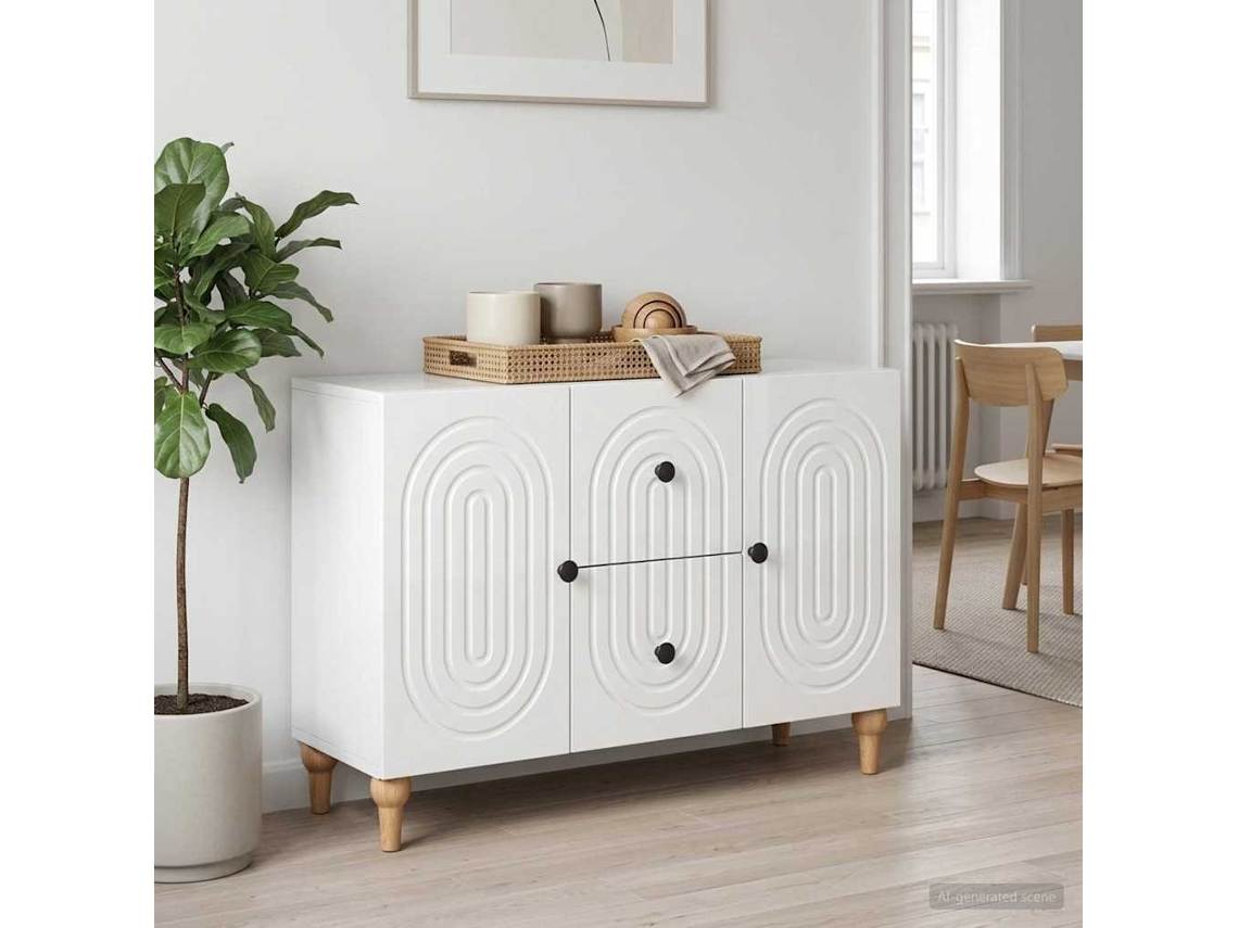 Vidaxl Gabinete Para Tv Com Gaveta Branco Brilhante 89 X 34,5 X 60 Cm