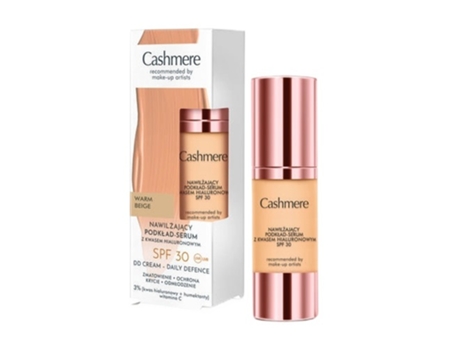 Premium Spf30 Hyaluronic Infused Cashmere Foundation Serum, 30ml Warm Beige 03