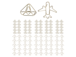 100 Clips De Papel Dourados Forma Bonita Leve Com Caixa De Armazenamento Metal Processo De Eletroplating