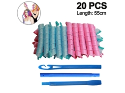 Kit Com 20 Rolos Mágicos Para Modelar Cachos No Cabelo, Faça Você Mesmo Sem Usar Calor (estilo 3)-aquaforge