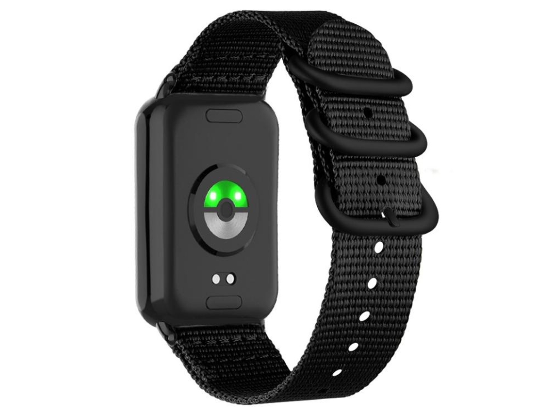 Bracelete para Redmi Watch 6 / 5 / 4 nylon fivela dupla preta XIAOMOYU