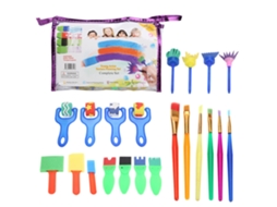 Mali conjunto de Pintura para Crianças 26pcs Pincéis Esponja Selos Ferramentas Brinquedo de Arte