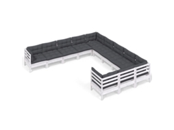 Garden Lounge Set, Garden Lounge Sets Vidaxl Branco Madeira De Pinho (n/a)