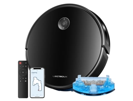 Aspirador de pó robô Liectroux C7 (mapeamento inteligente, aplicativo Wi-Fi e controle remoto, sucção de 6 kPa, motor sem escovas)