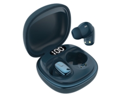 Novos Fones Intra Auriculares Mini Bluetooth Rosa, Design Sem Fios, Excelente Desempenho Gaming, Baixa Latência Azul Marinho. Sfushos