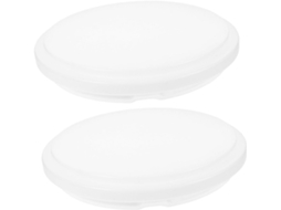 Conjunto De 2 Peças De Cúpulas Redondas Reforçadas Para Luminárias De Teto, Com Abertura Para Encaix Gokoco