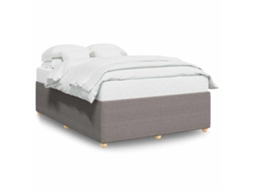 Bed Frame, Bed Frames Vidaxl Cinzento-acastanhado Tecido (160 X 200 Cm)