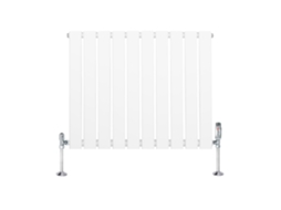 Radiador Plano Coluna Única 600x700 Mm - Branco, Aço Carbono 1,5 Mm, 635 W, Alta Eficiência, Válvulas Termostáticas