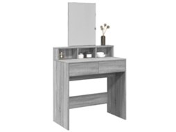 Vidaxl Toucador Com Espelho 80x41x144,5 Cm Cinzento Sonoma