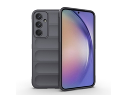 Capa Halinuia Para Samsung Galaxy A35 5g Magic Shield Tpu Flanela Cinzento Escuro (proteção Integral, Interior Em Flanela)