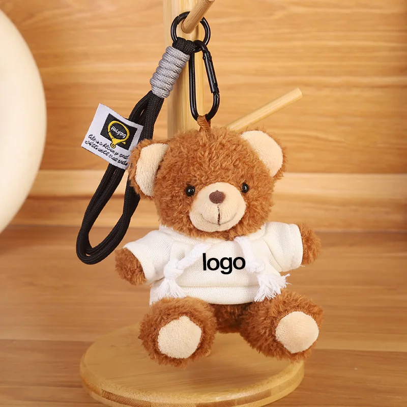 Chaveiro de Pelúcia de Ursinho de Pelúcia Estiloso e Fofo, Acessório para Mochila MDUG (estilo 1)